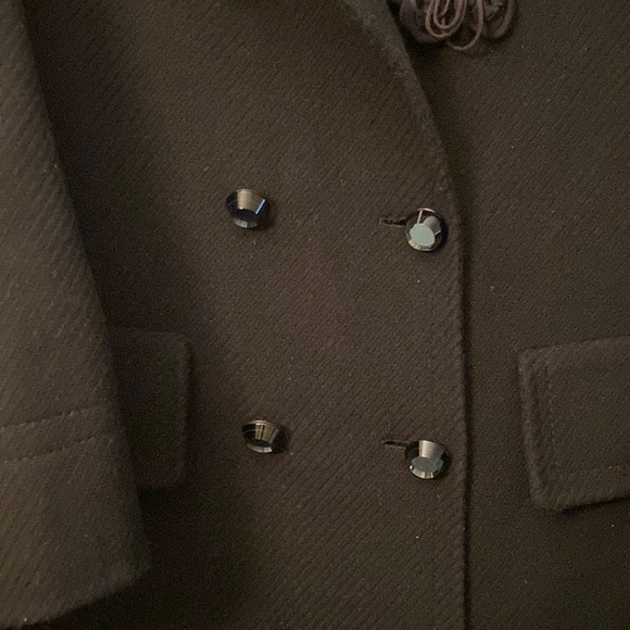 Escada Beautiful Virgin Wool Stretch Black Full Length Coat Made in Italy 🇮🇹 - Picture 16 of 16